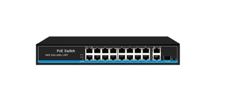 16 Port Fast POE + 2 Gigabit RJ-45 + 1 SFP