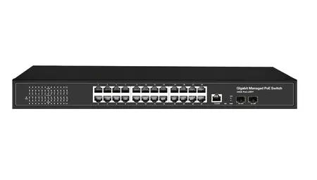 24 Port Gigabit POE + 2SFP