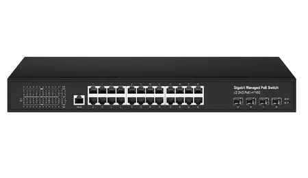 24 Port Gigabit POE + 4 SFP+