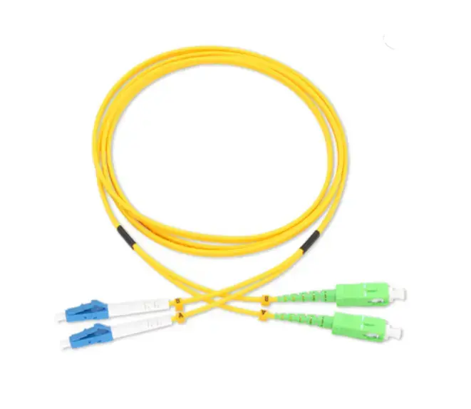 SC UPC to SC APC Duplex OS2 Single Mode Fiber Optic Patch Cable